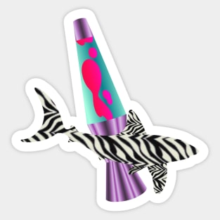 Zebra Shark Lava Lamp Sticker